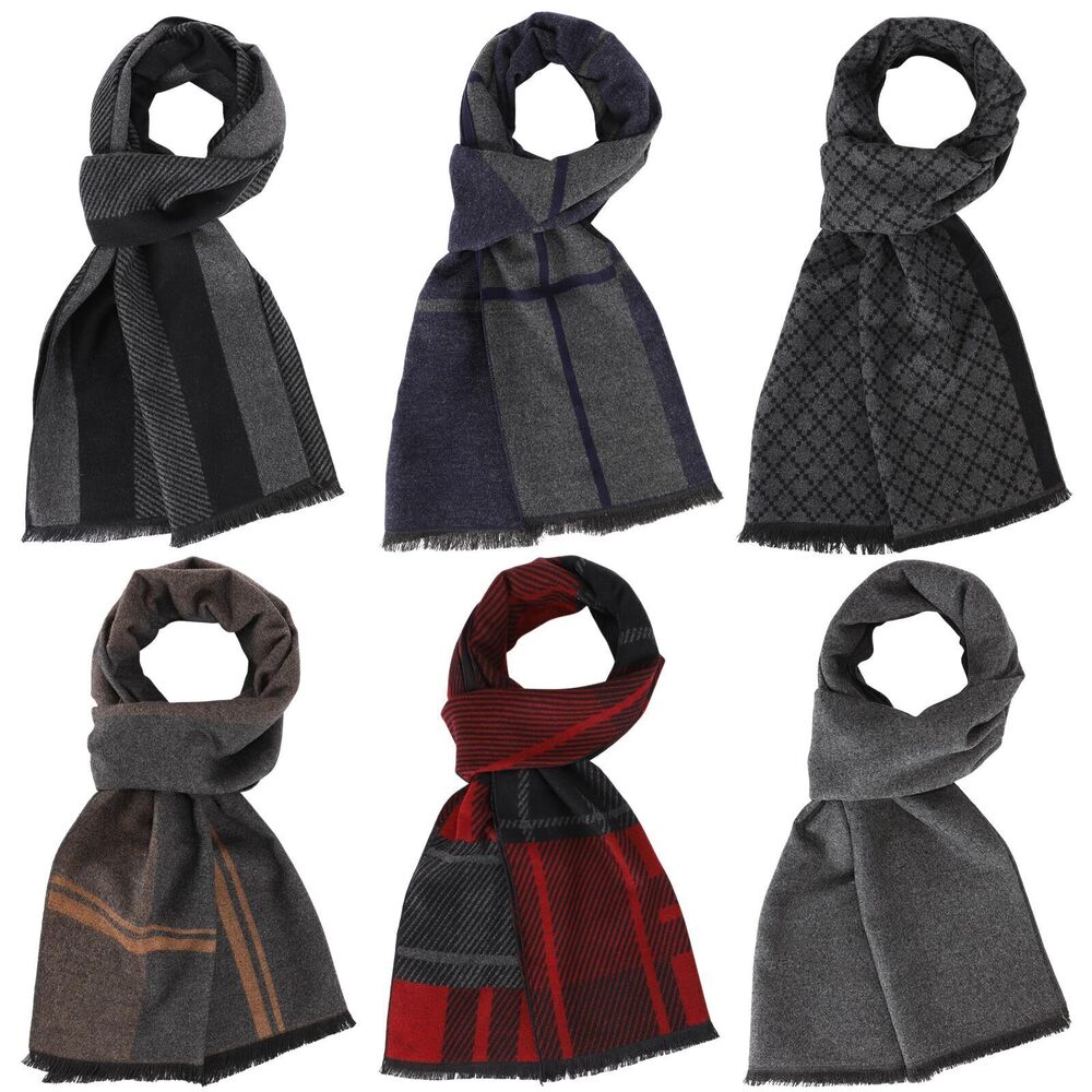 6332 6 Pcs 's Winter Warm Scarf, Soft Winter Scarf , Long Cashmere Feel
